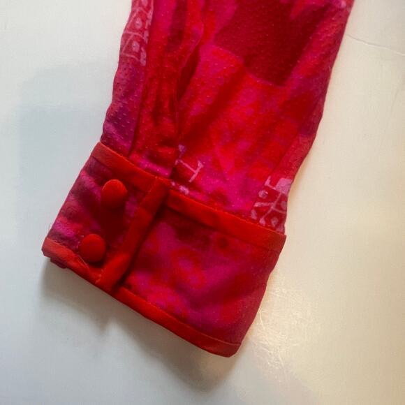 Veronica Beard Tie Waist Dress Coverup Women's Large Pink Print V-neck Casual - Picture 5 of 8